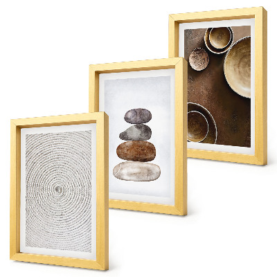 Composizione di 3 quadri Le texture nell'arte del design moderno