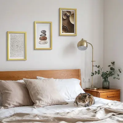 Composizione di 3 quadri con texture in stile design moderno