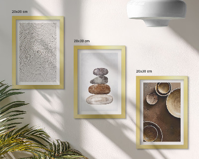 Composizione di 3 quadri Le texture nell'arte del design moderno