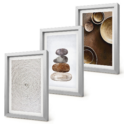 Composizione di 3 quadri Le texture nell'arte del design moderno