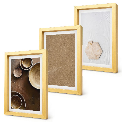 Composizione di 3 quadri Texture minimaliste in colori caldi