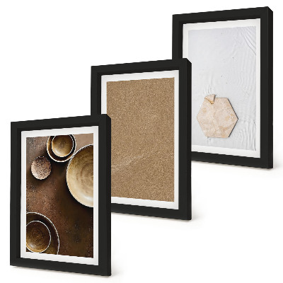 Composizione di 3 quadri Texture minimaliste in colori caldi