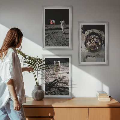 Composizione di quadri Atterraggio di un astronauta della NASA sulla Luna