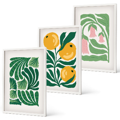 Set di quadri incorniciati Composizioni vegetali minimaliste