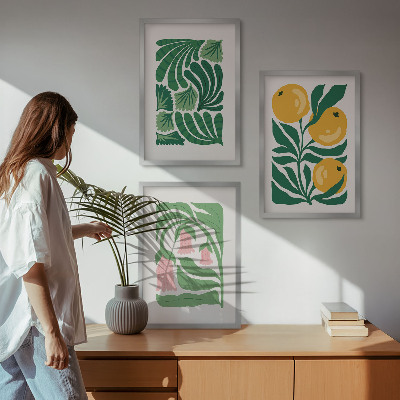 Set di quadri incorniciati Composizioni vegetali minimaliste