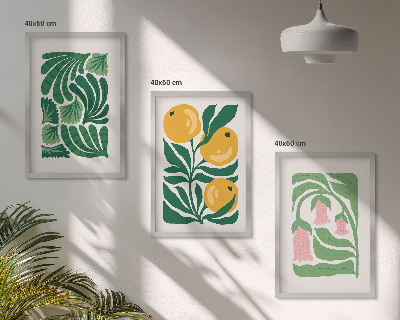 Set di quadri incorniciati Composizioni vegetali minimaliste