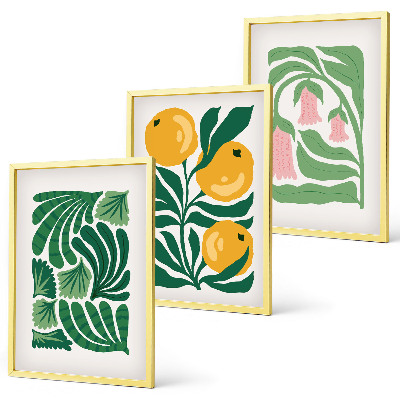 Set di quadri incorniciati Composizioni vegetali minimaliste
