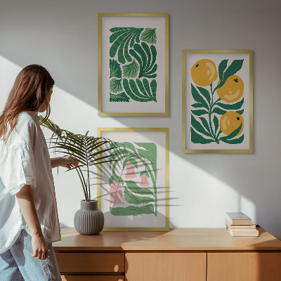 Set di quadri incorniciati Composizioni vegetali minimaliste