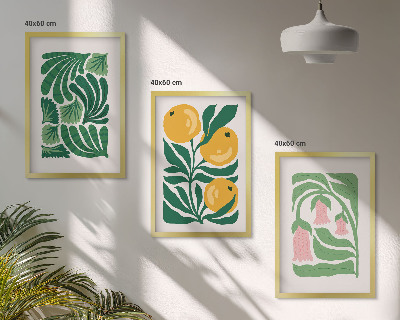 Set di quadri incorniciati Composizioni vegetali minimaliste