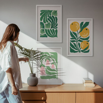 Set di quadri incorniciati Composizioni vegetali minimaliste