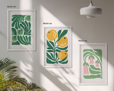 Set di quadri incorniciati Composizioni vegetali minimaliste