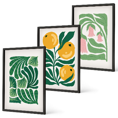 Set di quadri incorniciati Composizioni vegetali minimaliste
