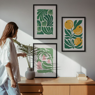 Set di quadri incorniciati Composizioni vegetali minimaliste