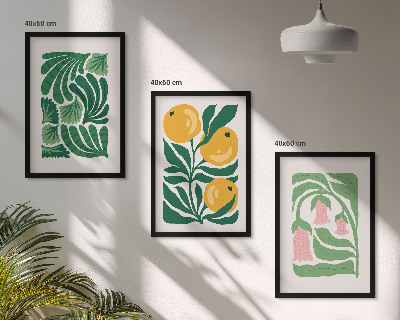 Set di quadri incorniciati Composizioni vegetali minimaliste