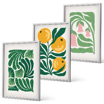 Set di quadri incorniciati Composizioni vegetali minimaliste