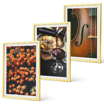 Set di quadri incorniciati Fiori vintage, vino, violino