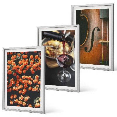 Set di quadri incorniciati Fiori vintage, vino, violino
