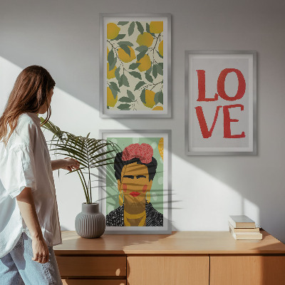 Set di 3 quadri I limoni AMANO il ritratto di Frida