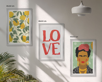 Set di 3 quadri I limoni AMANO il ritratto di Frida