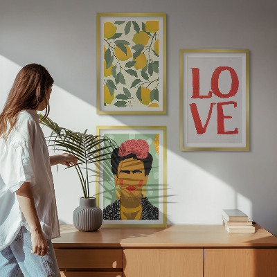 Set di 3 quadri I limoni AMANO il ritratto di Frida