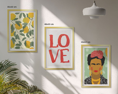 Set di 3 quadri I limoni AMANO il ritratto di Frida