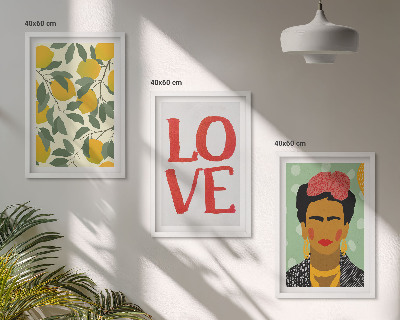 Set di 3 quadri I limoni AMANO il ritratto di Frida