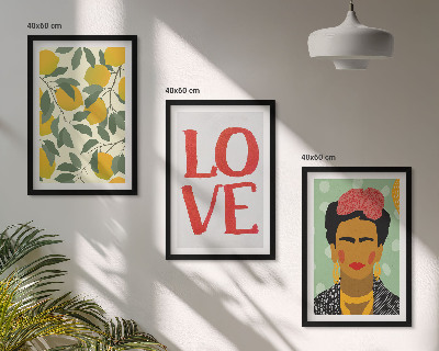 Set di 3 quadri I limoni AMANO il ritratto di Frida