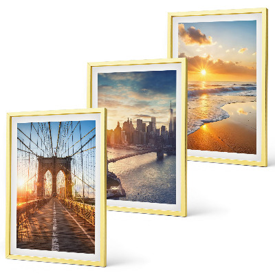 Set di quadri incorniciati ponti tramonti città