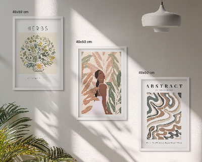 Set di quadri incorniciati Poster minimalisti in stile boho dai colori pastello