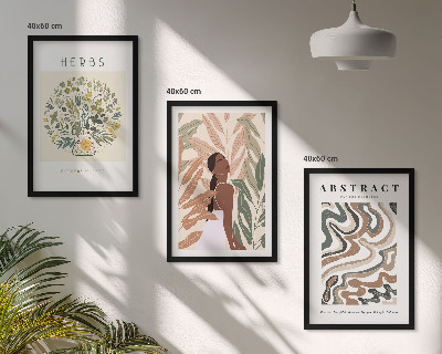 Set di quadri incorniciati Poster minimalisti in stile boho dai colori pastello