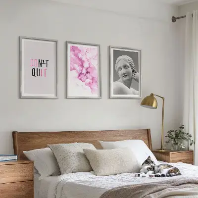 Scultura astratta ad acquerello set di 3 quadri