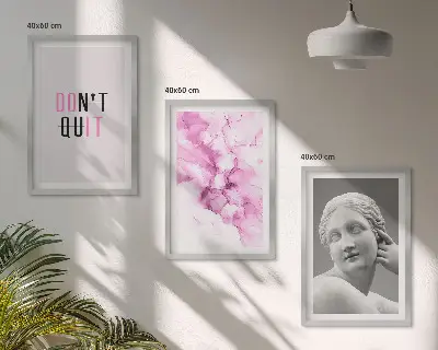 Scultura astratta ad acquerello set di 3 quadri