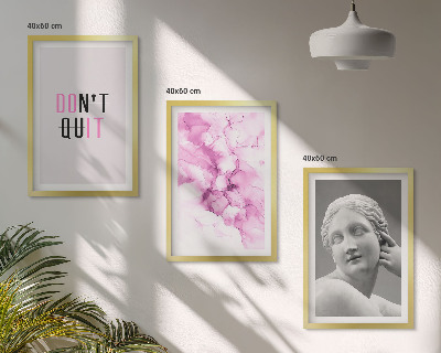 Set di 3 quadri Scultura astratta ad acquerello