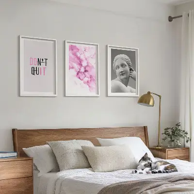 Scultura astratta ad acquerello set di 3 quadri