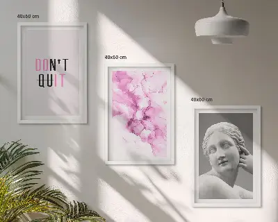 Scultura astratta ad acquerello set di 3 quadri