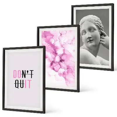 Scultura astratta ad acquerello set di 3 quadri