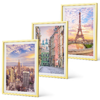 Set di quadri incorniciati Città New York Parigi crepuscolo