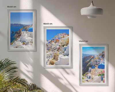 Set di quadri incorniciati Architettura del paesaggio Oia Santorini