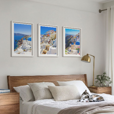 Set di quadri incorniciati Architettura del paesaggio Oia Santorini