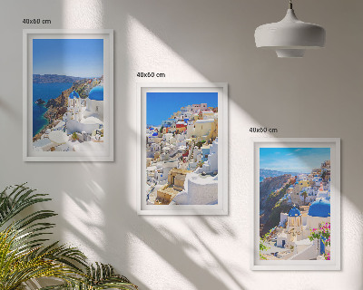 Set di quadri incorniciati Architettura del paesaggio Oia Santorini