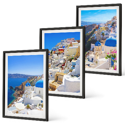 Set di quadri incorniciati Architettura del paesaggio Oia Santorini