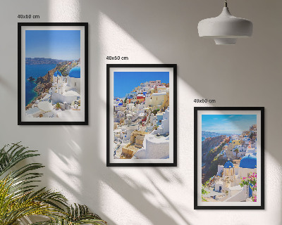 Set di quadri incorniciati Architettura del paesaggio Oia Santorini