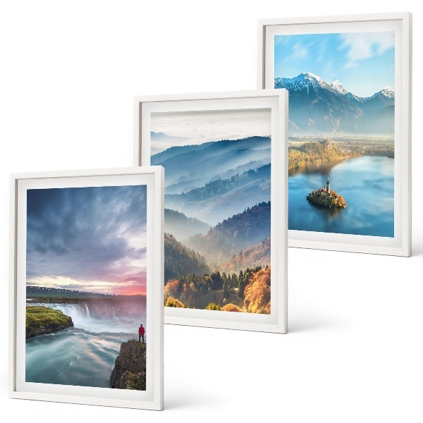 Set di quadri incorniciati Paesaggi montani e cascate