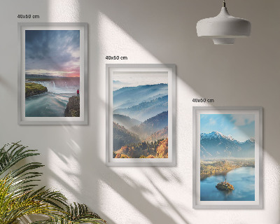 Set di quadri incorniciati Paesaggi montani e cascate