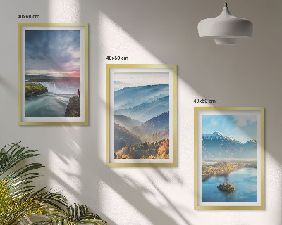 Set di quadri incorniciati Paesaggi montani e cascate