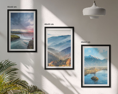 Set di quadri incorniciati Paesaggi montani e cascate