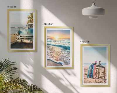 Composizione di quadri vacanza al tramonto a Miami