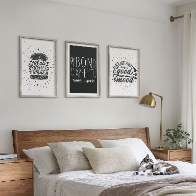 Set di quadri incorniciati Grafica cibo culinario slogan