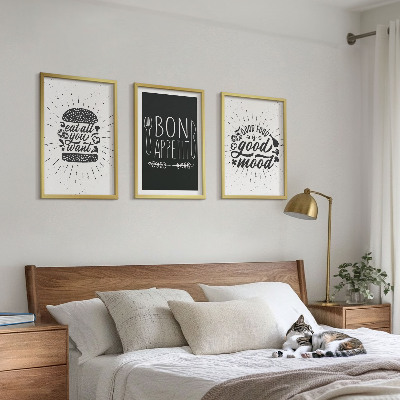 Set di quadri incorniciati Grafica cibo culinario slogan