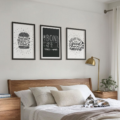 Set di quadri incorniciati Grafica cibo culinario slogan